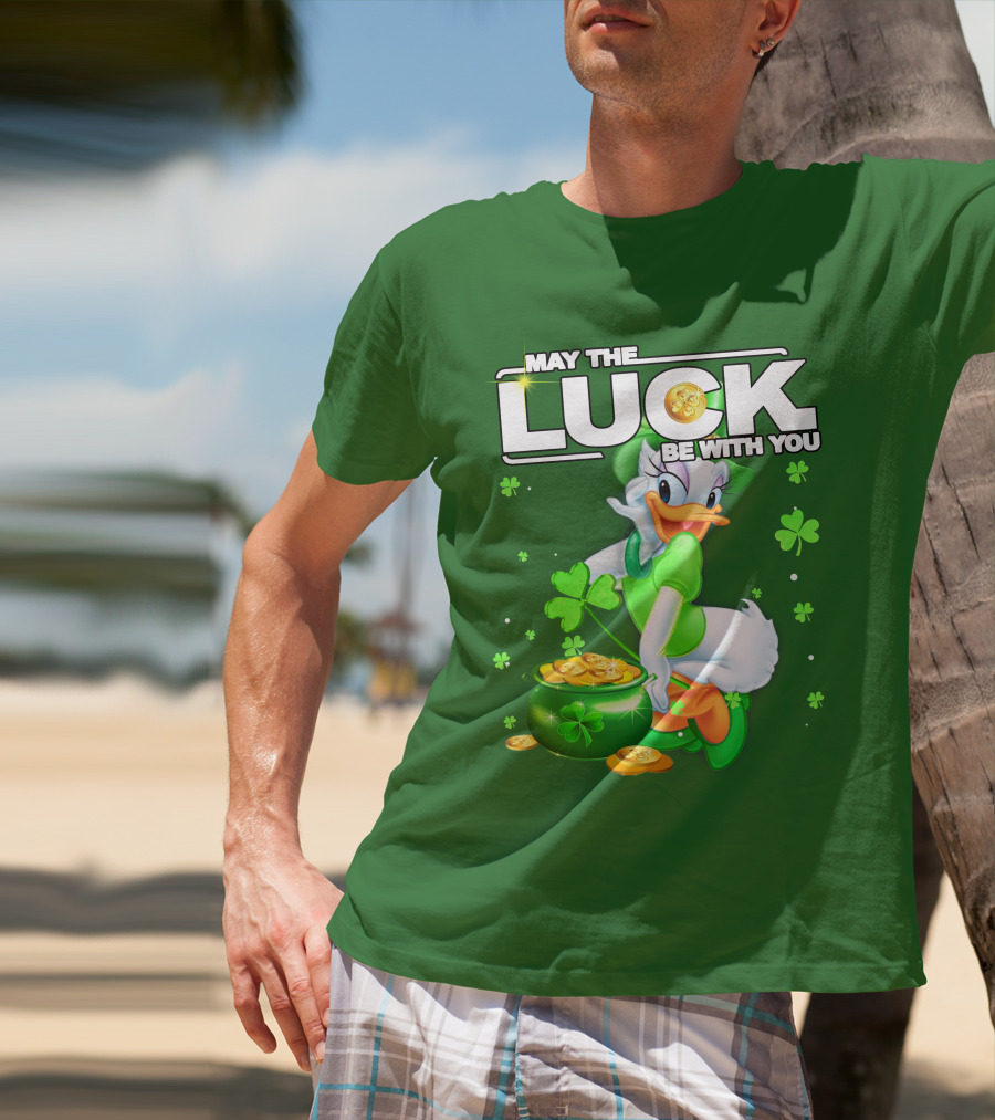 May The Luck Be With You Daisy Luck St Patrick's Day T-Shirt
