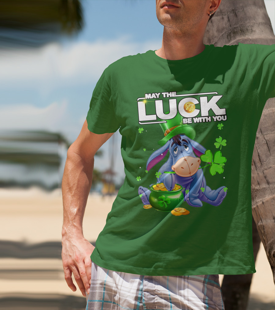 May The Luck Be With You Eeyore St Patrick's Day T-Shirt