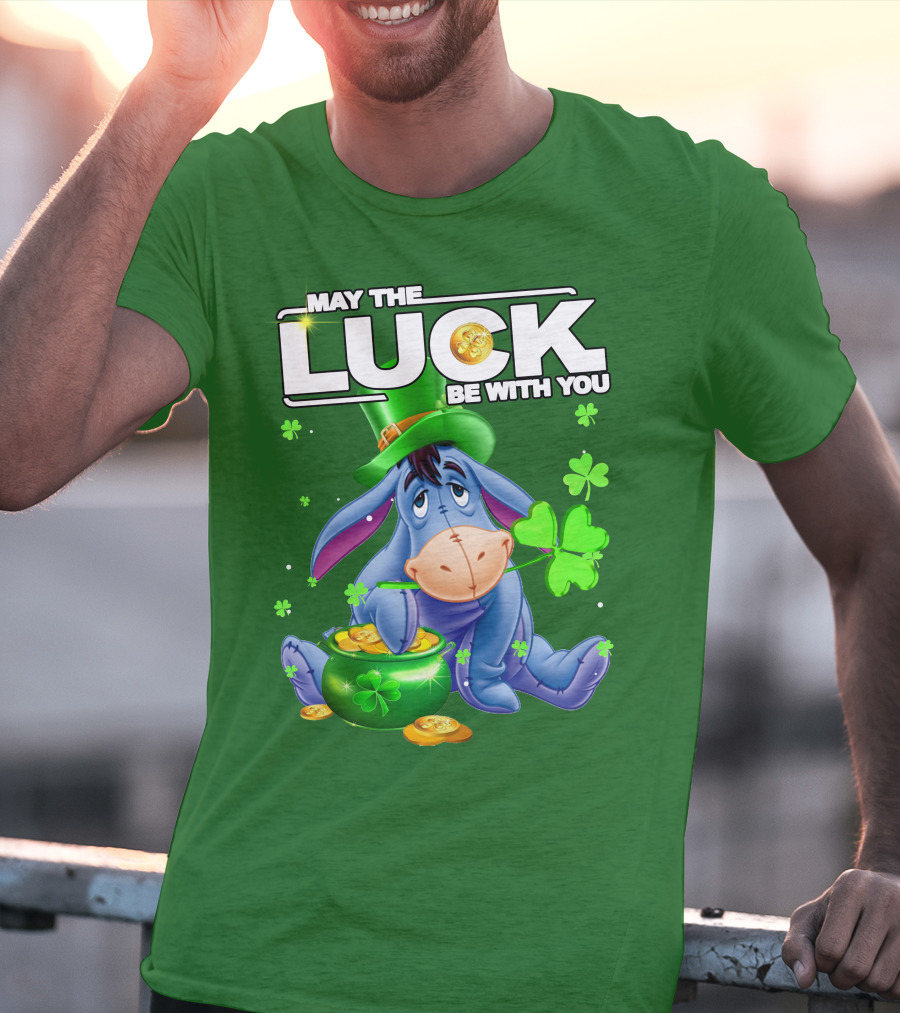May The Luck Be With You Eeyore St Patrick's Day T-Shirt