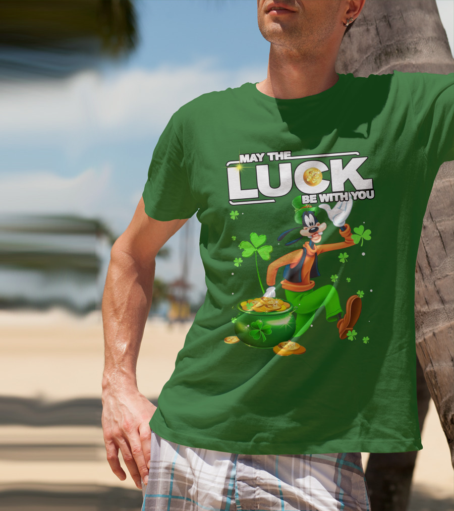 May The Luck Be With You Goofy St Patrick's Day T-Shirt