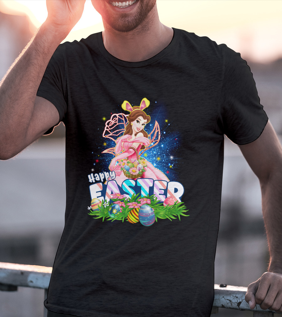 Belle Happy Easter Eggs Basket Fantasy T-Shirt