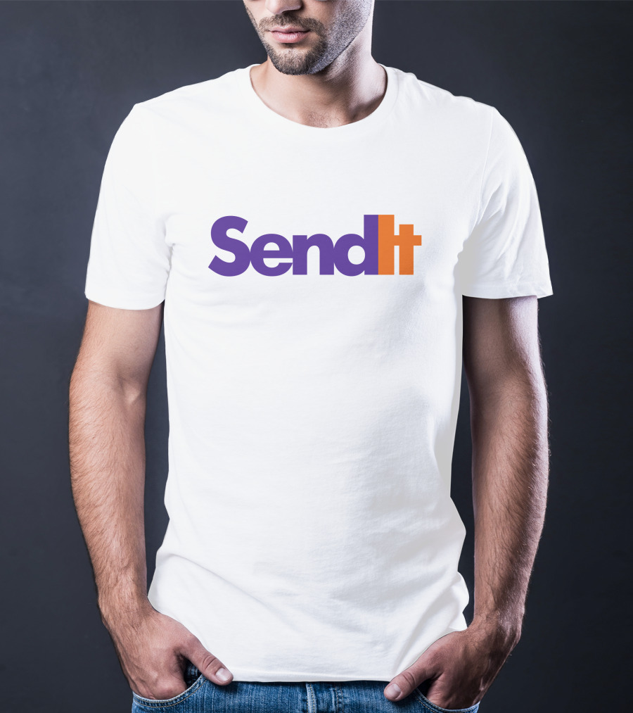 Send It Bold Lettering Color Combination T-Shirt