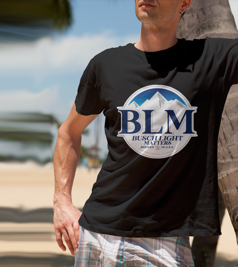 BLM Busch Light Matters Brewed In U.S.A. Anheuser-Busch St. Louis, MO T-Shirt