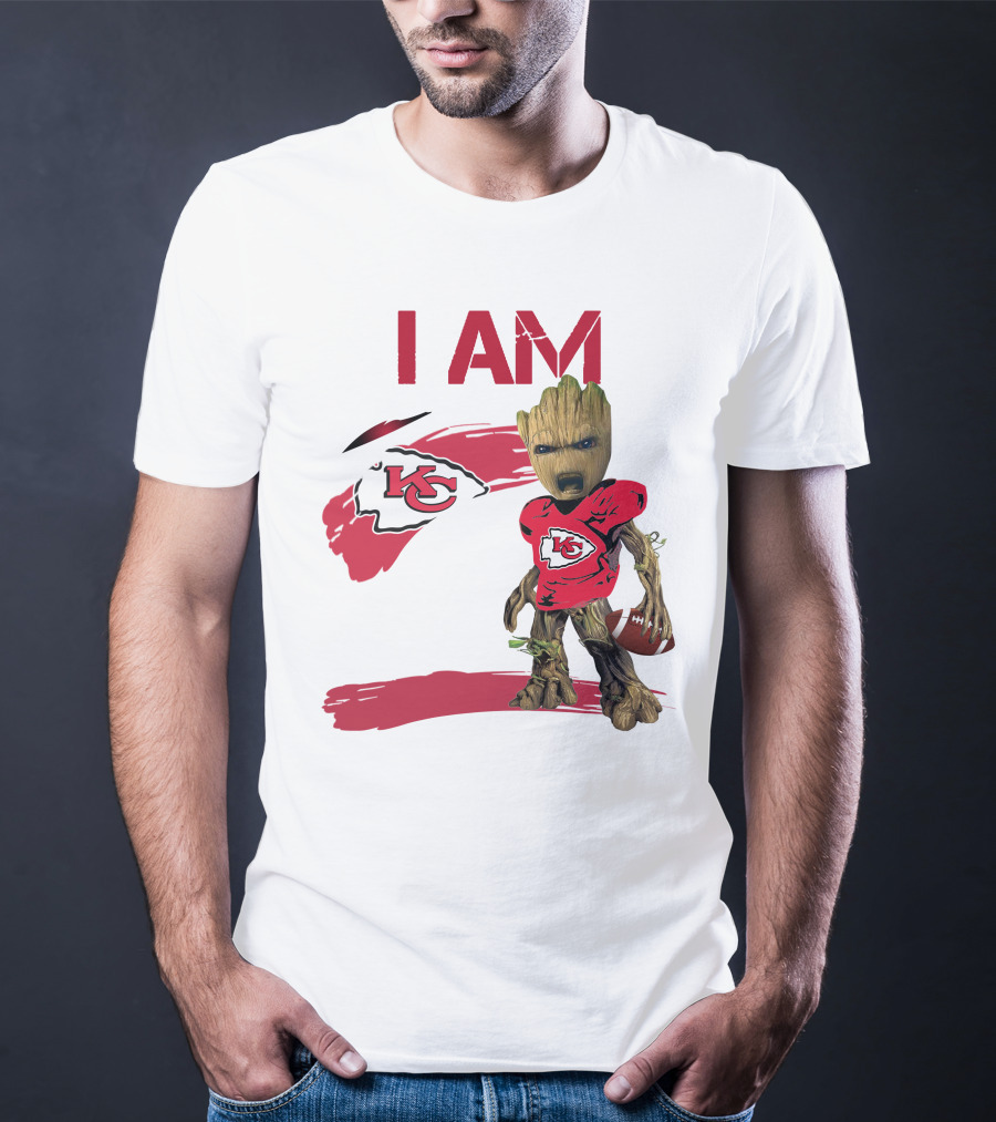 I AM KC Chiefs Groot Football T-Shirt
