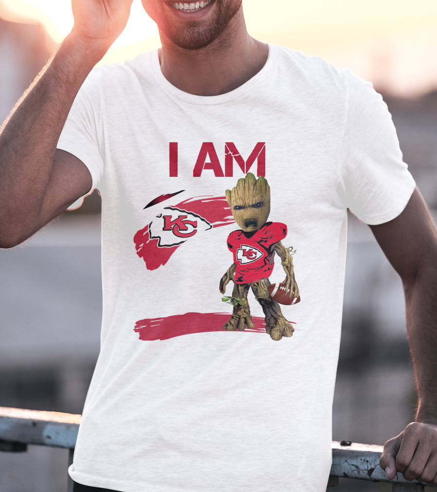 I AM KC Chiefs Groot Football T-Shirt