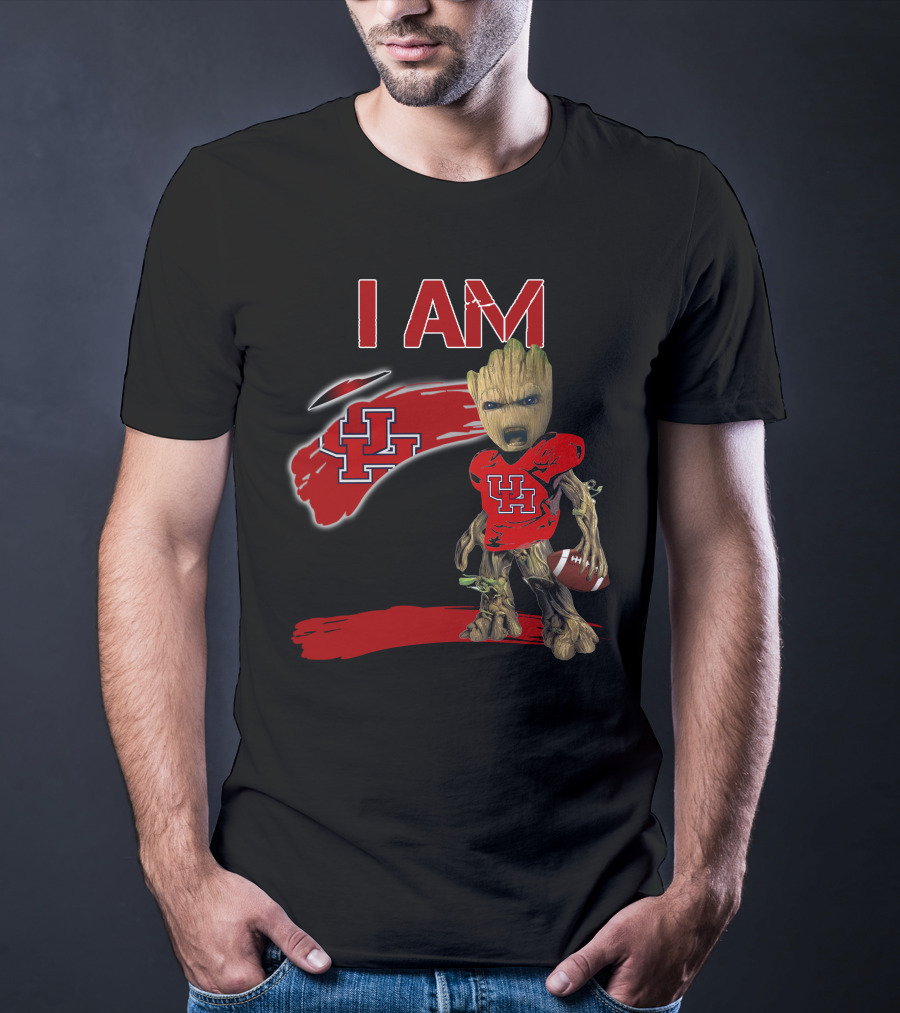 I AM UH Groot Football Houston T-Shirt