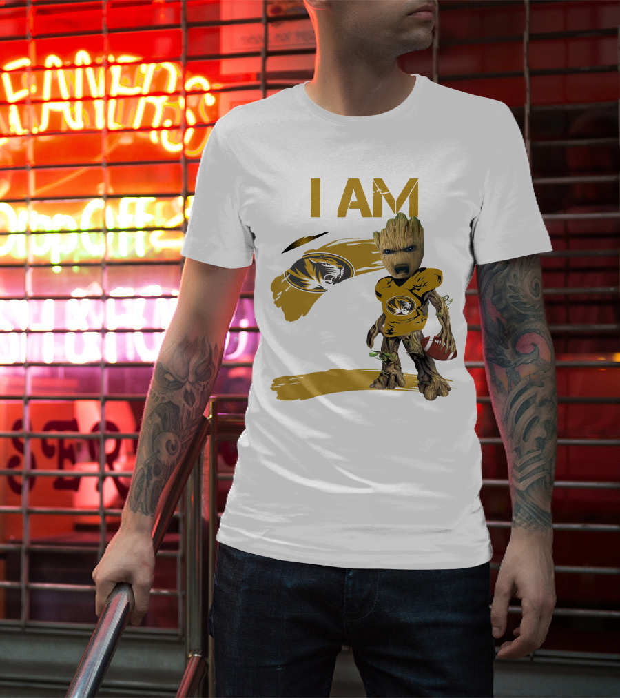 I AM Missouri Football Tiger Groot T-Shirt