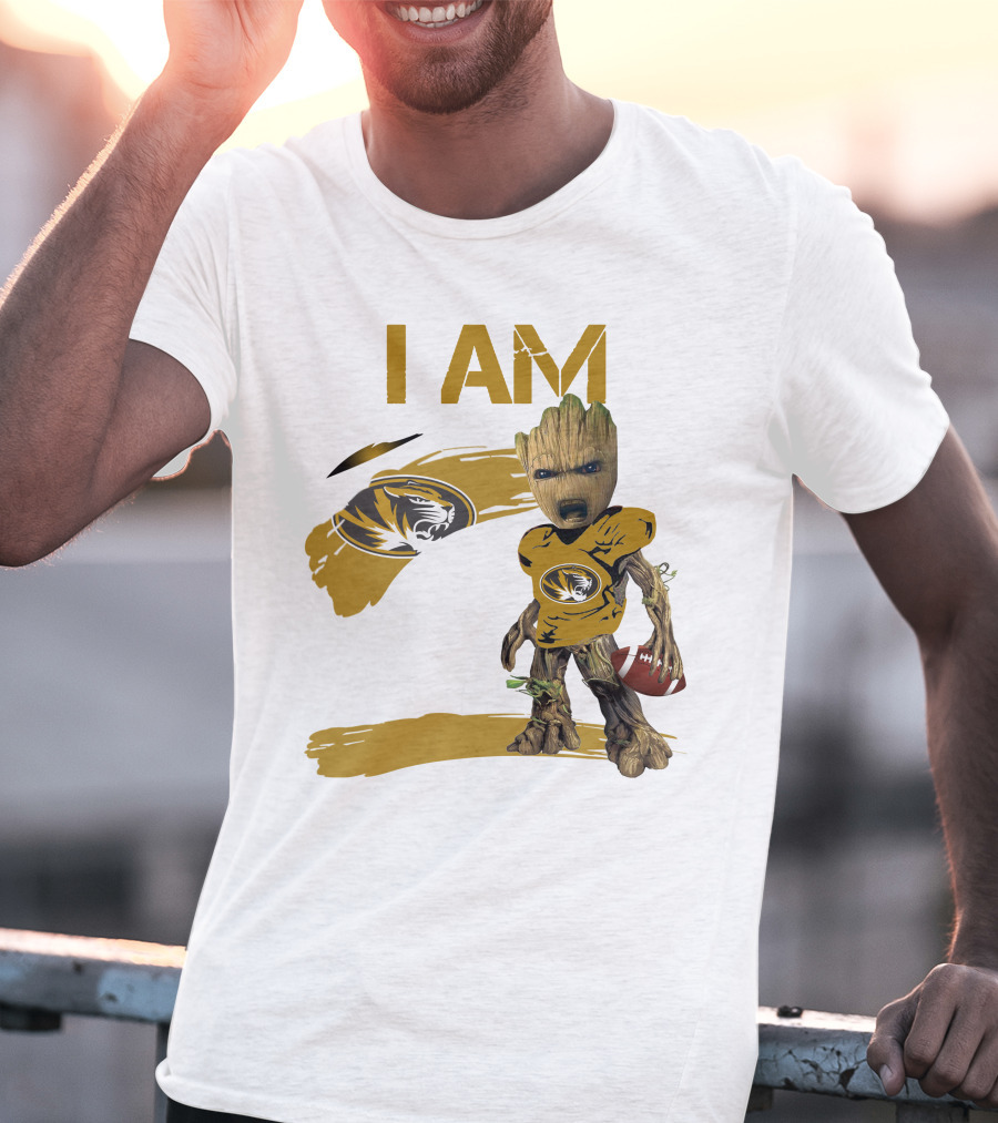 I AM Missouri Football Tiger Groot T-Shirt
