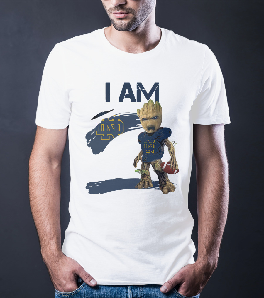 I AM Notre Dame ND Football Groot T-Shirt