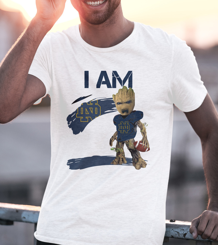 I AM Notre Dame ND Football Groot T-Shirt