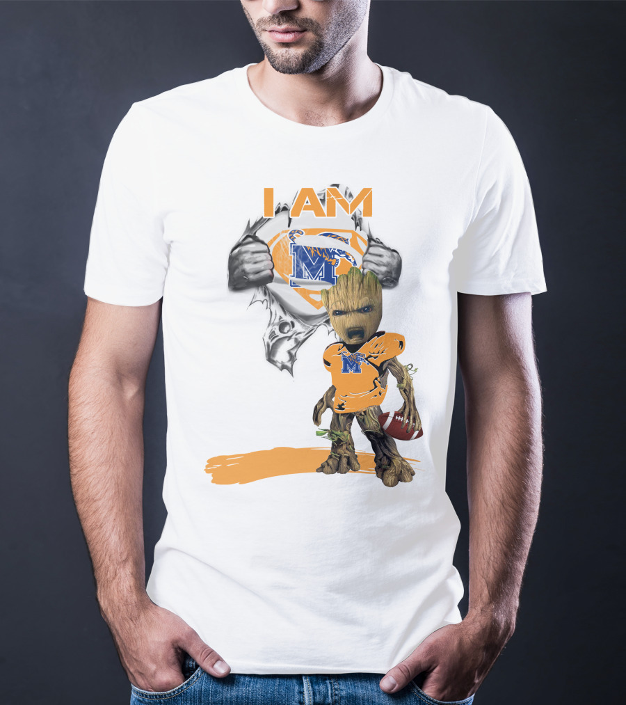 I AM Memphis Baby Groot Football Fan T-Shirt