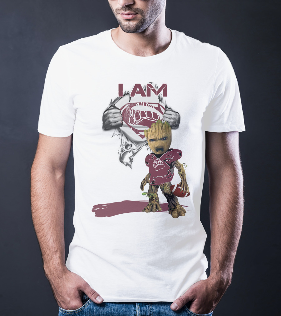 I Am Montana Baby Groot Superman Football T-Shirt