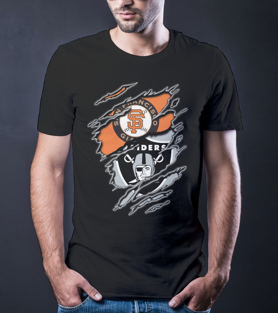 San Francisco Giants Raiders Ripped T-Shirt