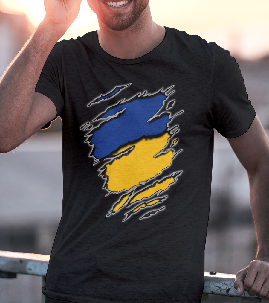 Steelers Cubs15 Blue And Yellow Slashed T-Shirt