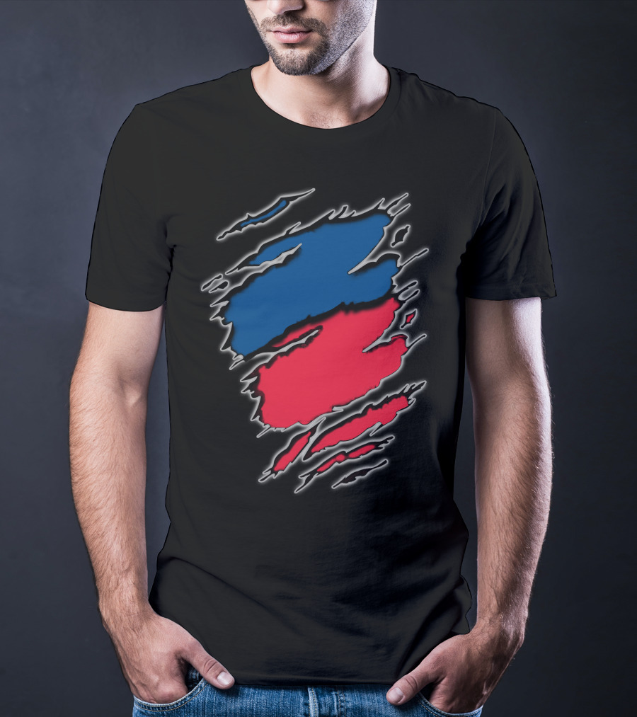 Chief Roya Blue Red Tear Marks T-Shirt