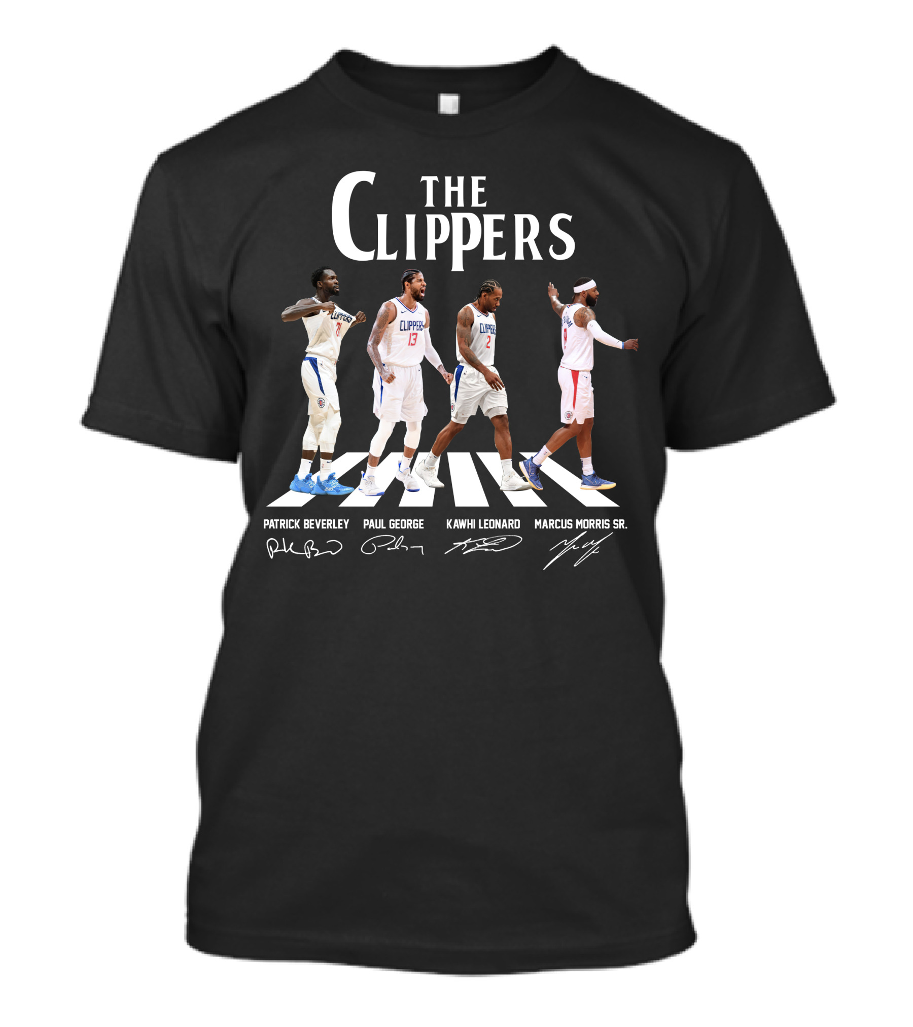 The Clippers Patrick Beverley Paul George Kawhi Leonard Marcus Morris Sr Abbey Road T-Shirt