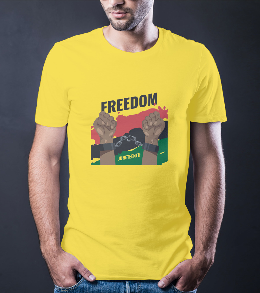 FREEDOM JUNETEENTH Fists Breaking Chains T-Shirt