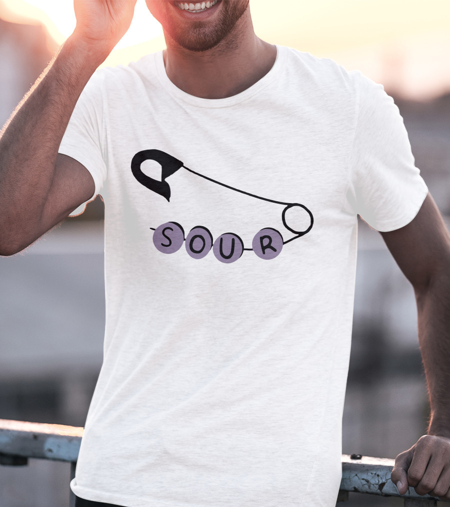 SOUR Safety Pin Pastel Beads T-Shirt