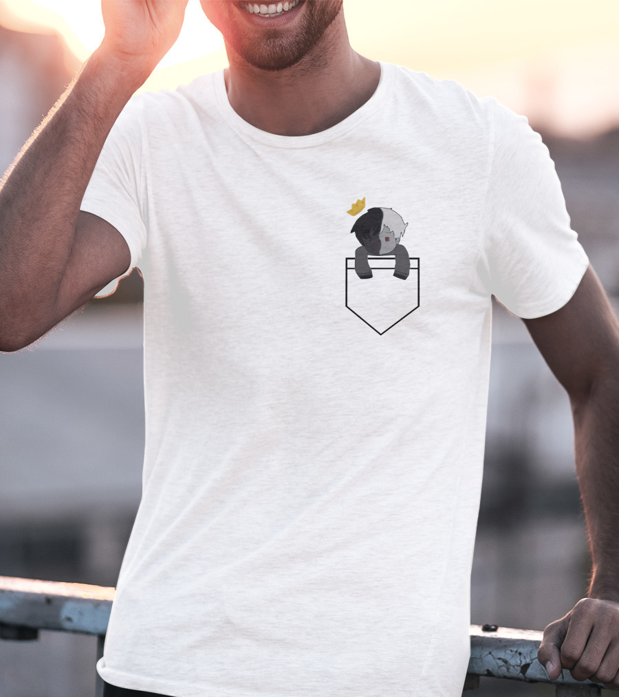 Ranboo Pocket Boi Crowned Character Above Pocket T-Shirt