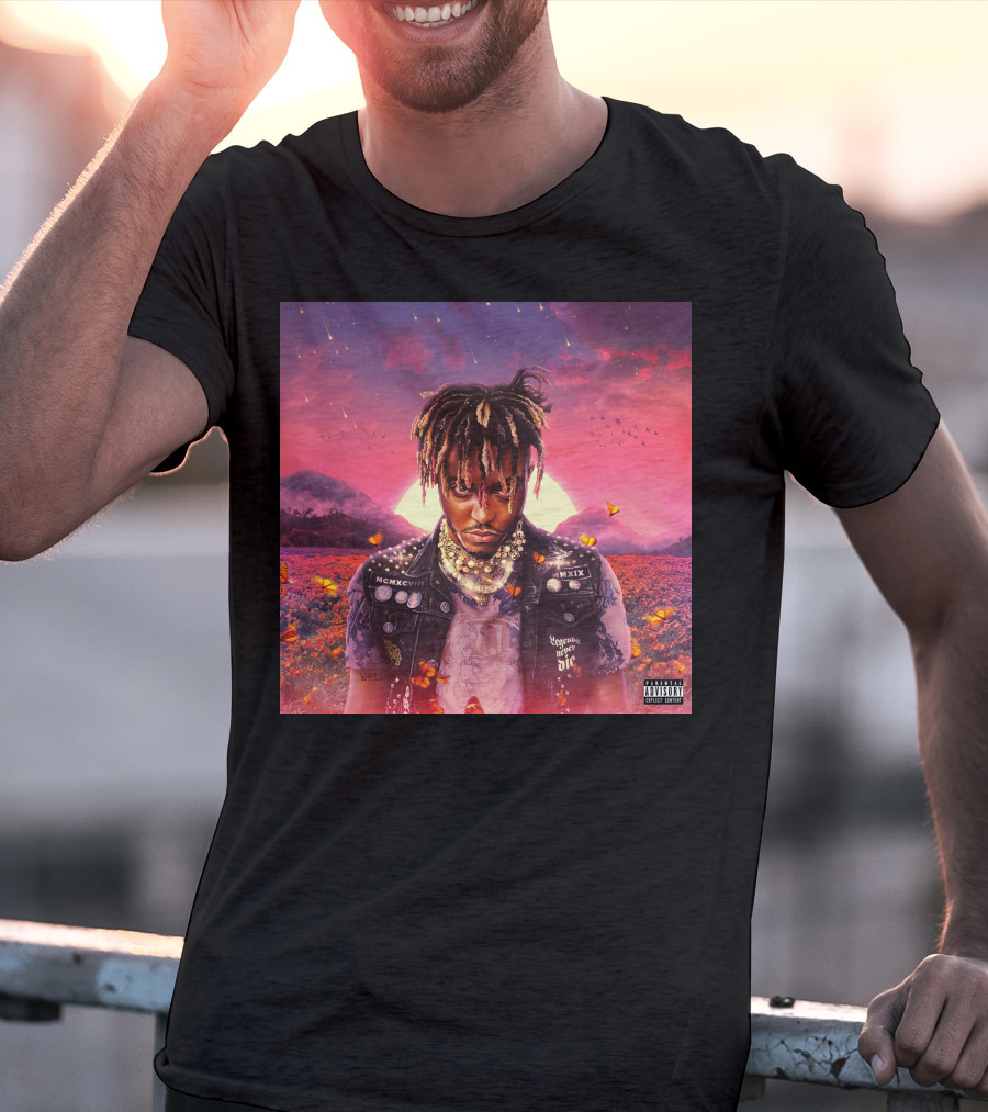 Juice Wrld Legends Never Die Album Cover Parental Advisory T-Shirt