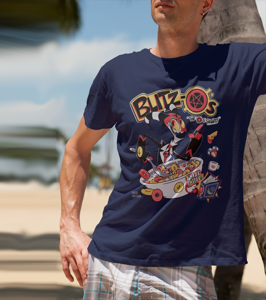 Blitzo's The O Is Silent Prize Inside Cereal Hazbin Hotel Store T-Shirt