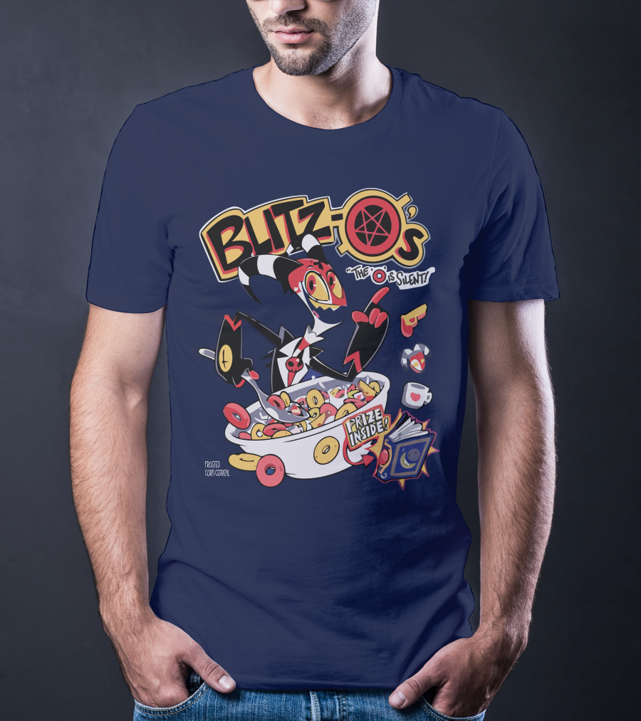 Blitzo's The O Is Silent Prize Inside Cereal Hazbin Hotel Store T-Shirt