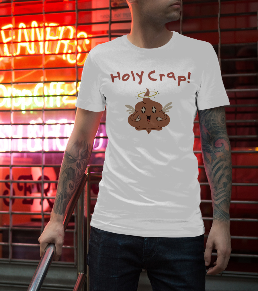 Holy Crap Angel Poop With Halo And Wings By Sharkrobot Vivziepop T-Shirt