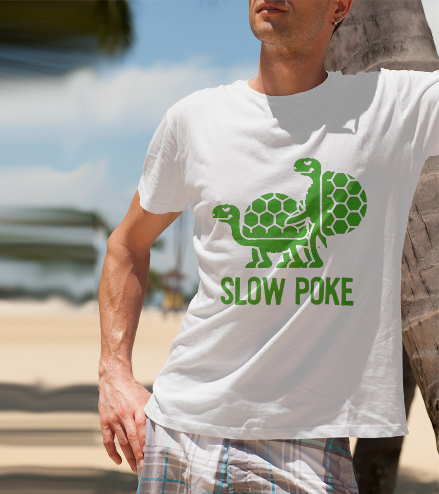 Slow Poke Turtles Hexagonal Pattern Fun T-Shirt