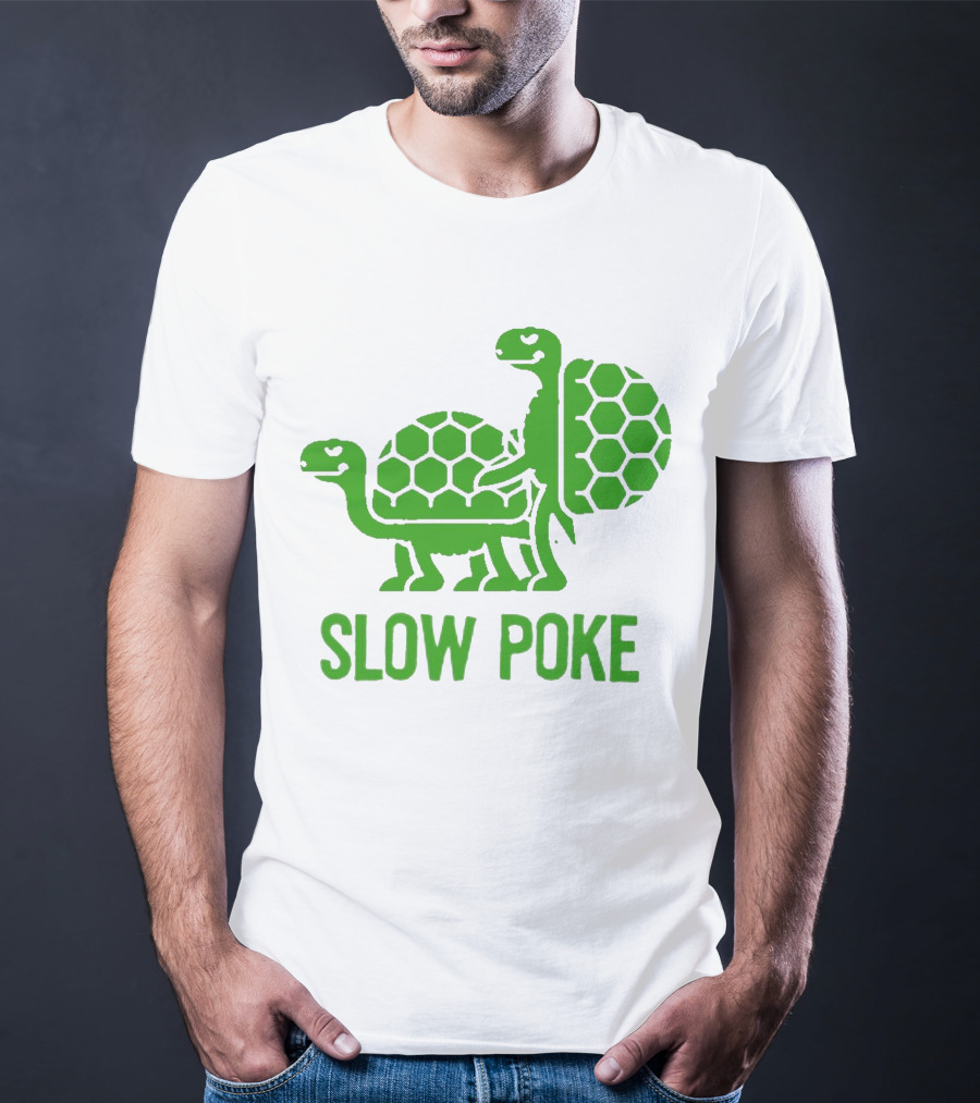 Slow Poke Turtles Hexagonal Pattern Fun T-Shirt