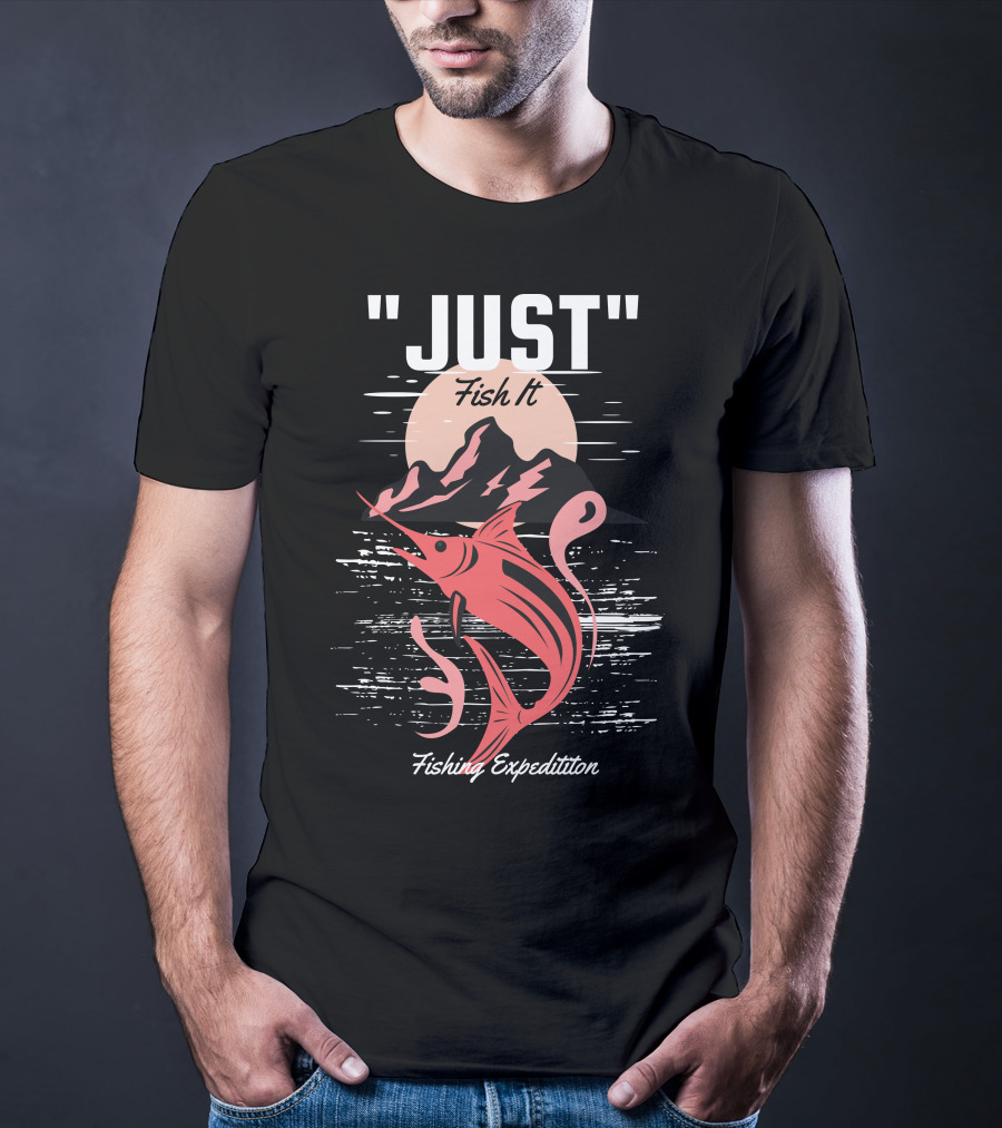 Just Fish It Fishing Expedition Moonlit Marlin Adventure T-Shirt