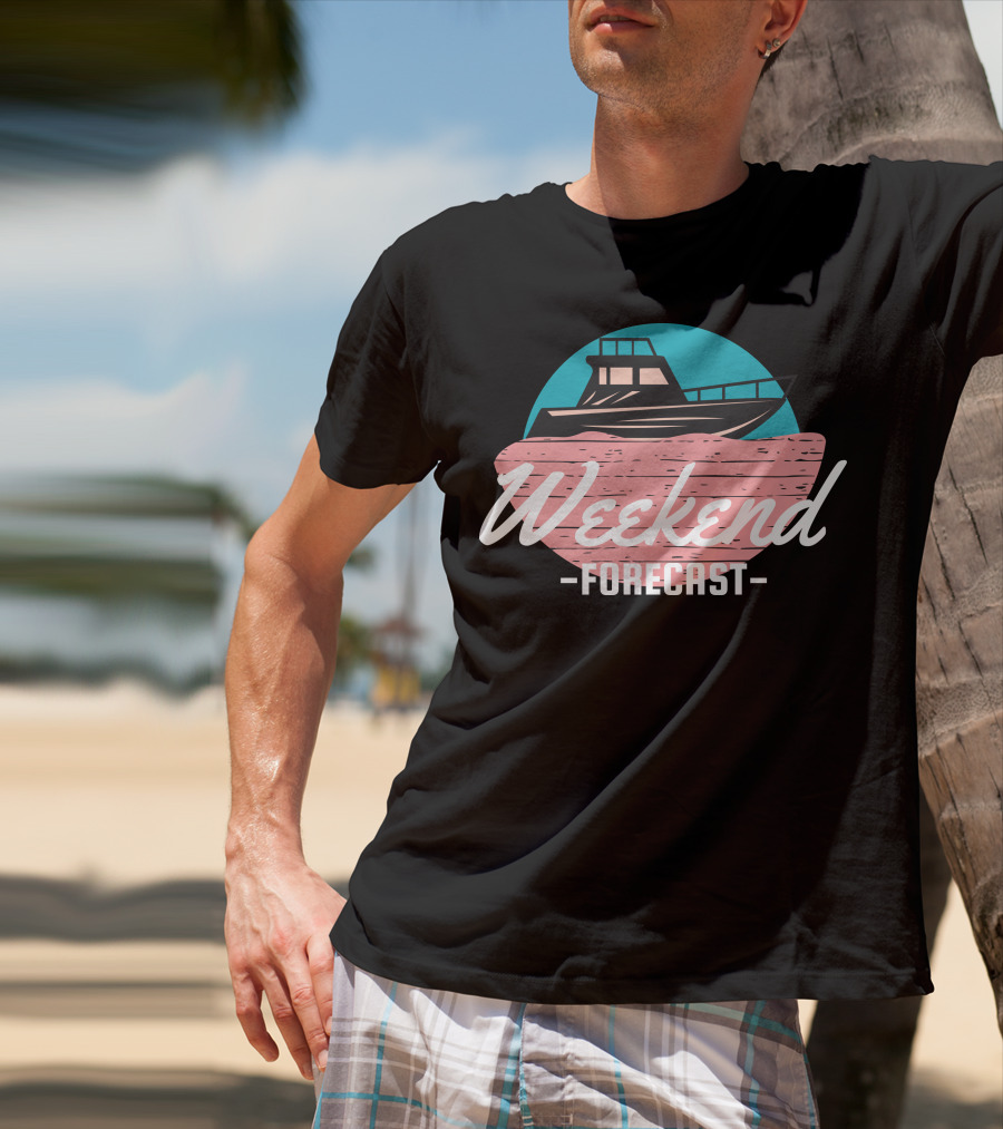 Weekend Forecast Boat On Water T-Shirt