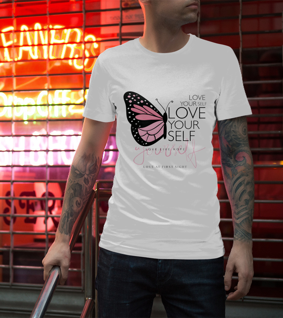 LOVE YOURSELF LOVE YOUR SELF Love Live Hope LOVE AT FIRST SIGHT T-Shirt
