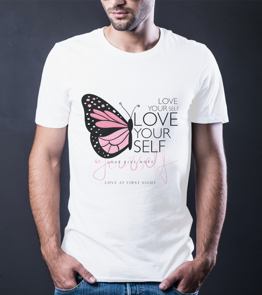 LOVE YOURSELF LOVE YOUR SELF Love Live Hope LOVE AT FIRST SIGHT T-Shirt