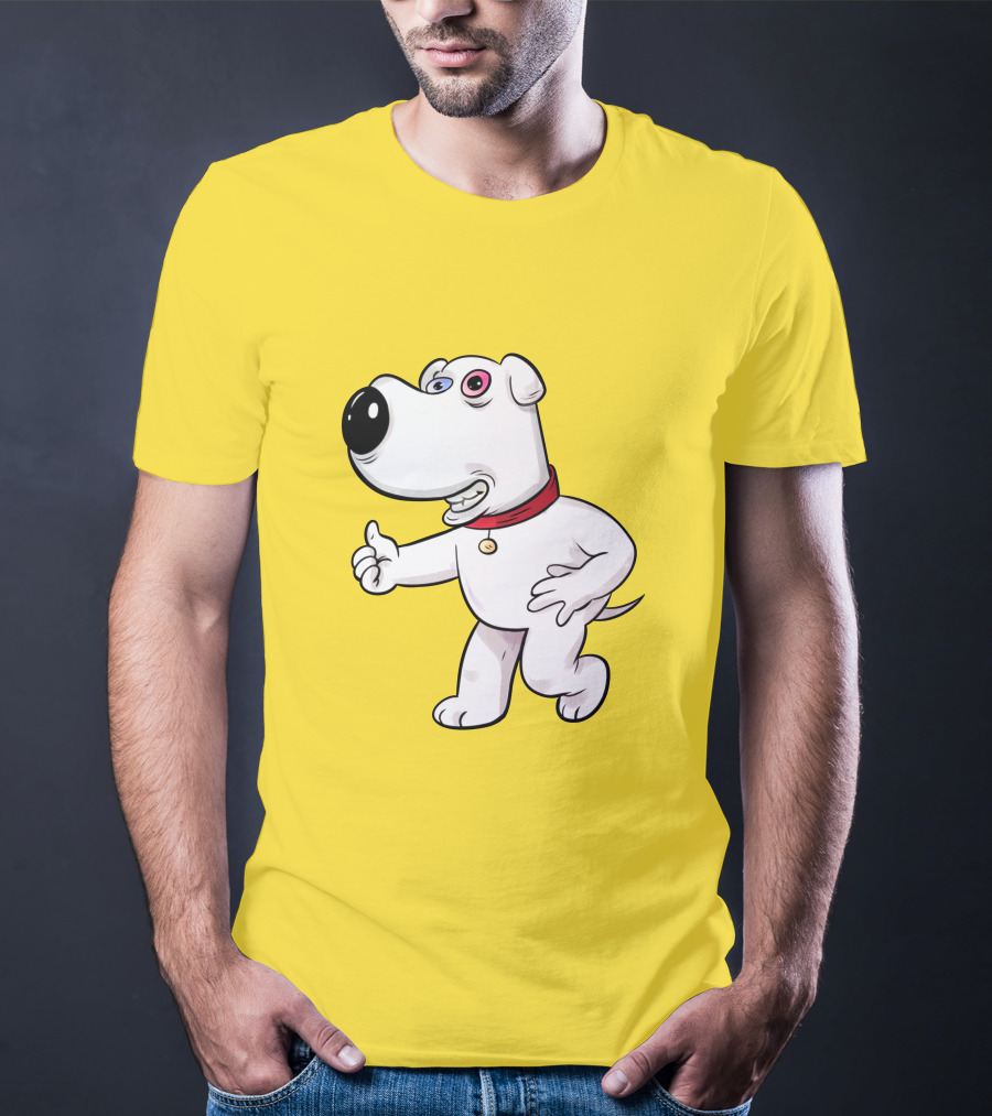 Brian Griffin Psychedelic Style Family Guy Character T-Shirt