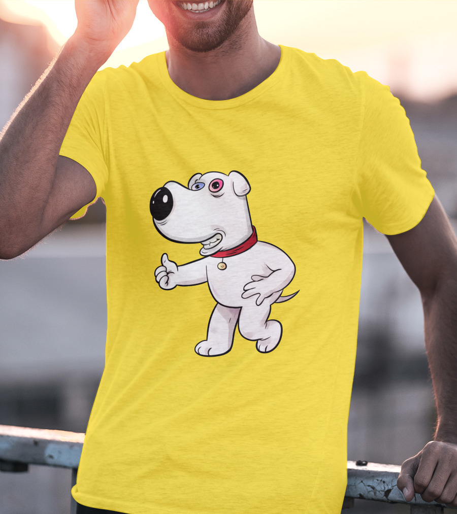 Brian Griffin Psychedelic Style Family Guy Character T-Shirt