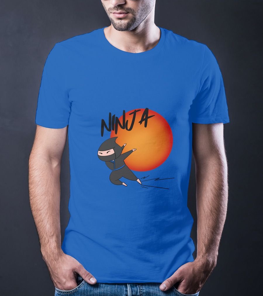 Ninja Anime Sunset Scene T-Shirt