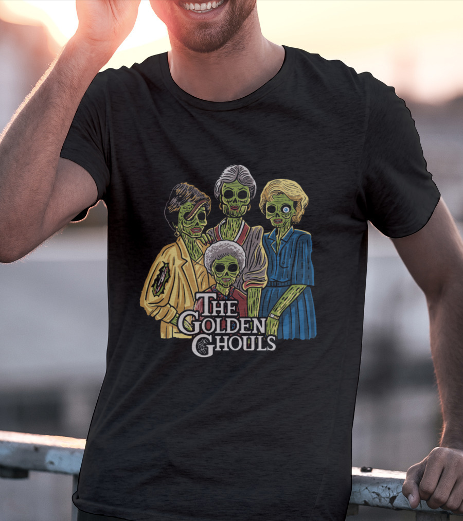 The Golden Ghouls Zombie Parody Featuring Iconic Quartet T-Shirt