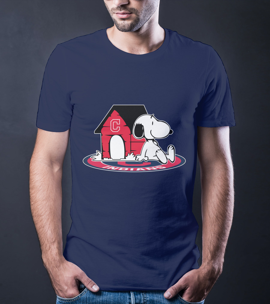 Snoopy Cleveland Indians Baseball Fan Now And Forever T-Shirt