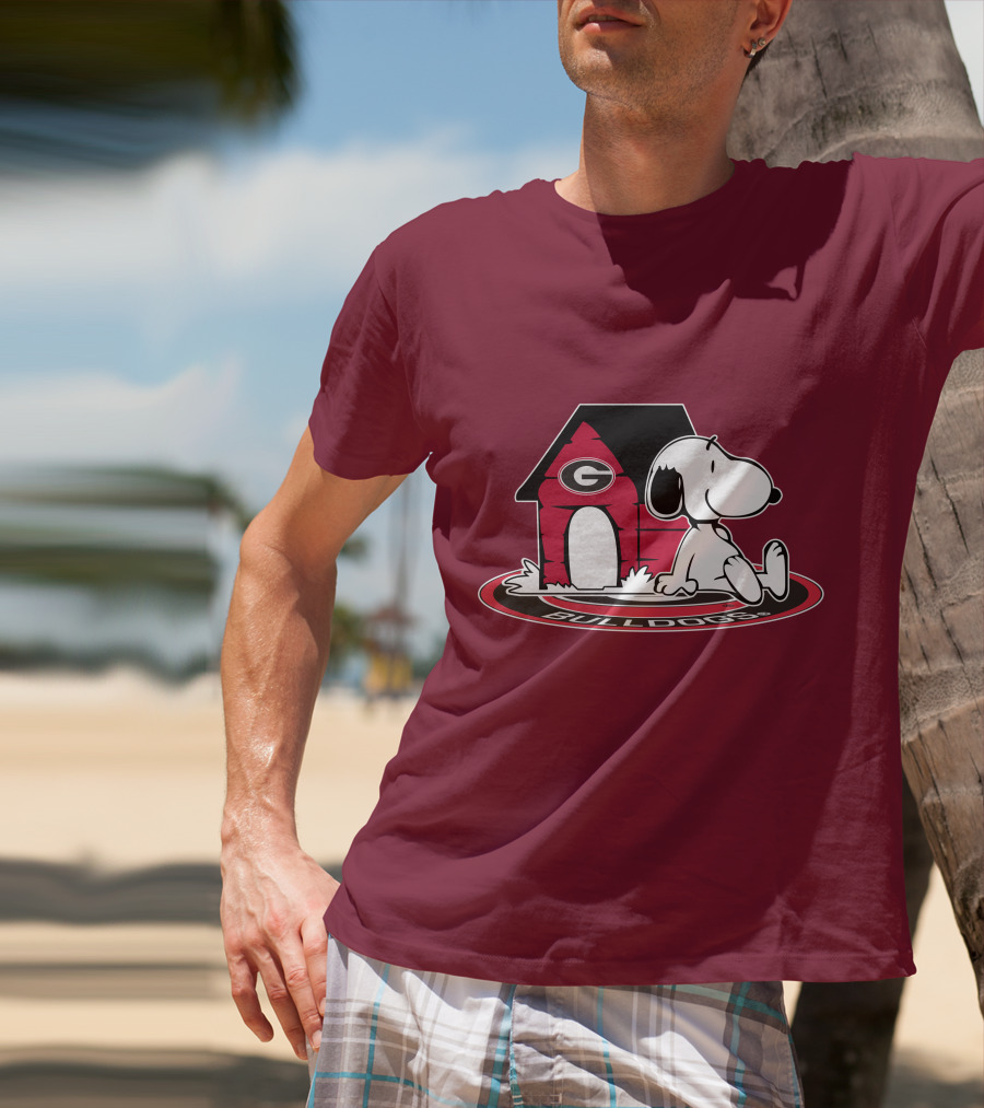 Snoopy Bulldogs Georgia Football Fan Now And Forever T-Shirt