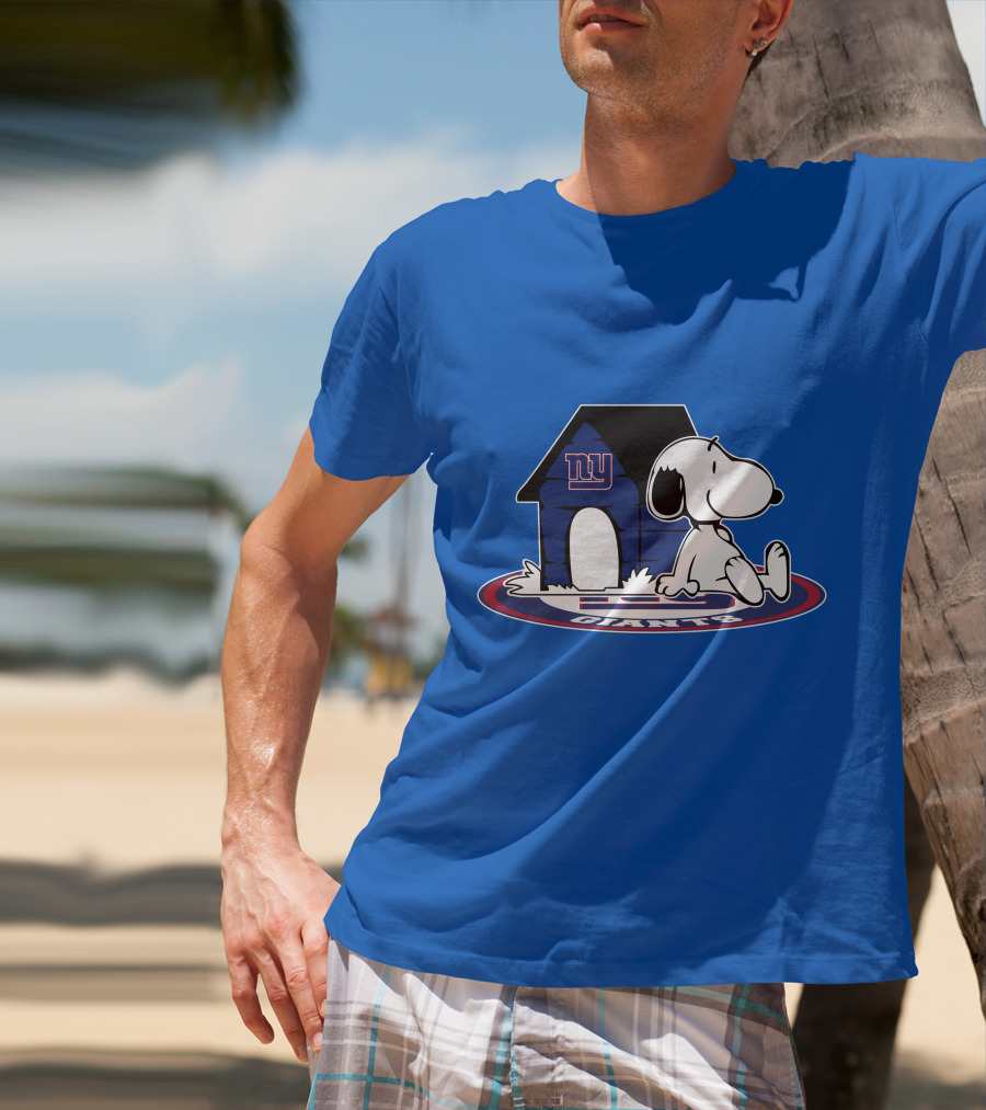 Snoopy New York Giants Football Fan Now And Forever T-Shirt