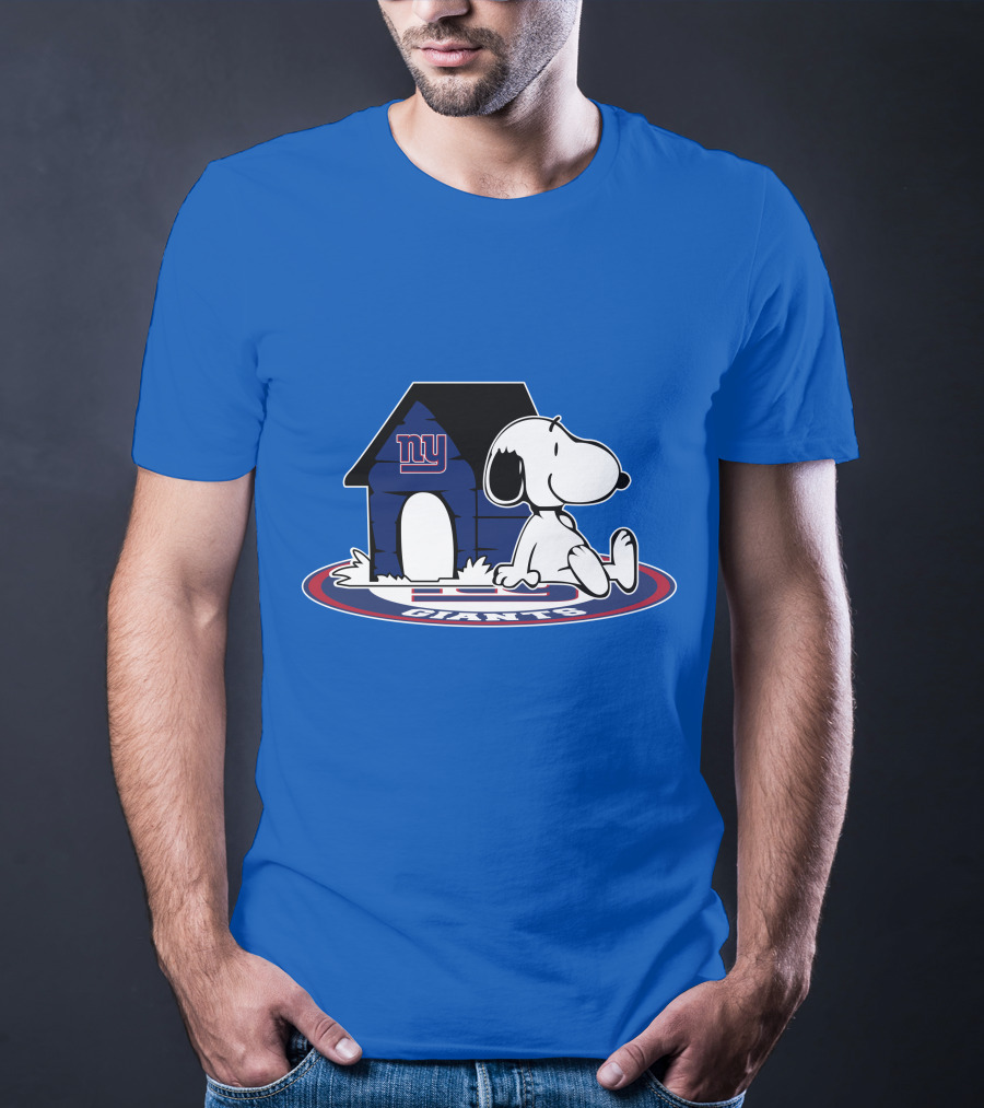 Snoopy New York Giants Football Fan Now And Forever T-Shirt