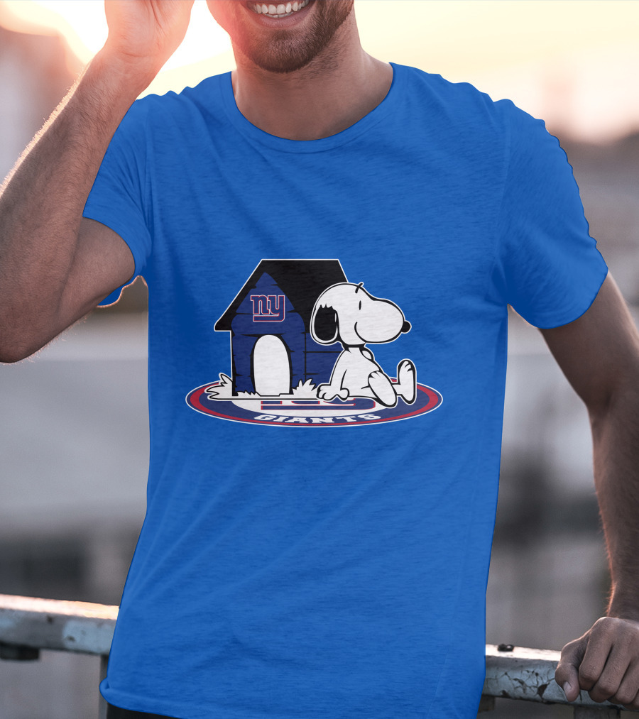 Snoopy New York Giants Football Fan Now And Forever T-Shirt