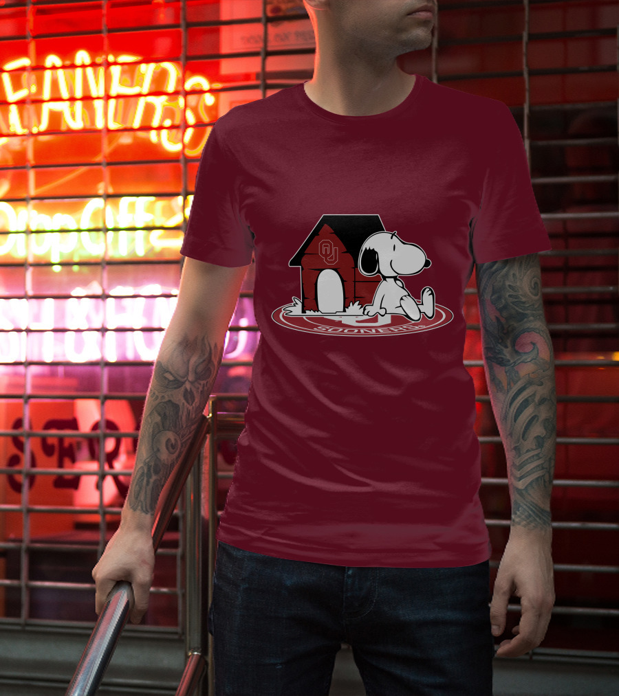 Snoopy Oklahoma Sooners Football Fan Now And Forever T-Shirt
