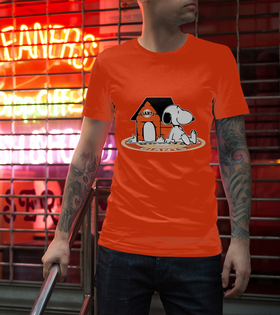 San Francisco Giants Fan Snoopy Baseball Now And Forever T-Shirt