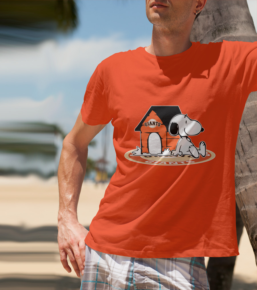 San Francisco Giants Fan Snoopy Baseball Now And Forever T-Shirt