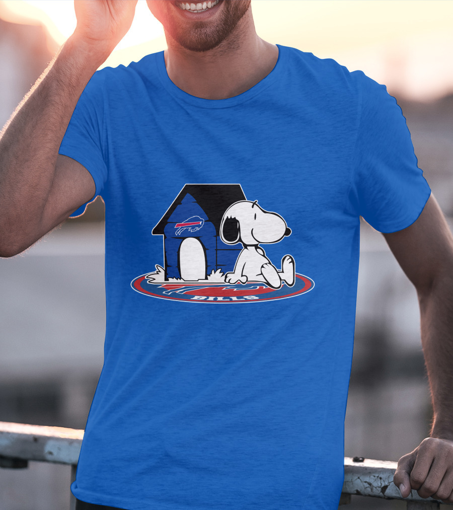 Buffalo Bills Fan Now And Forever Snoopy Doghouse T-Shirt