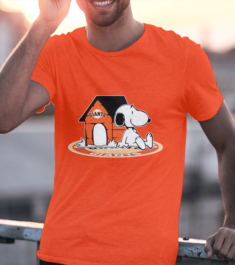 San Francisco Giants Snoopy Baseball Fan Now And Forever T-Shirt