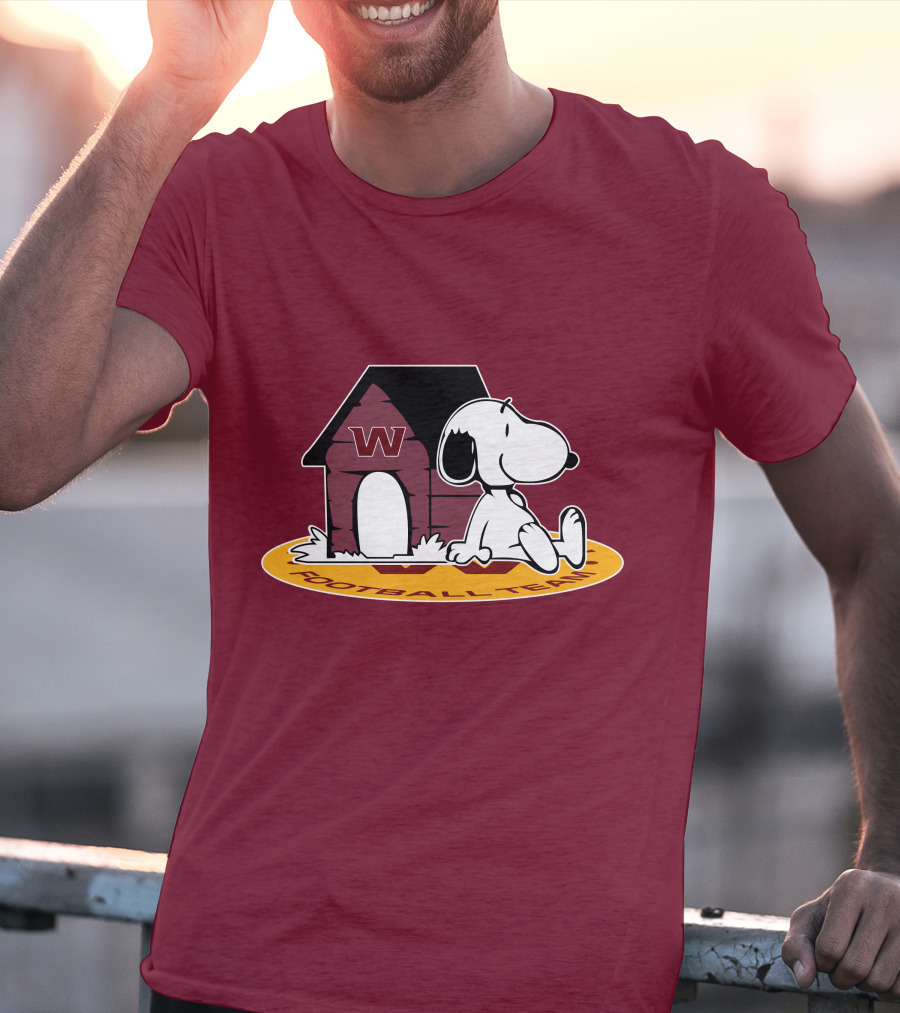 Washington Football Team Snoopy Doghouse Now And Forever T-Shirt