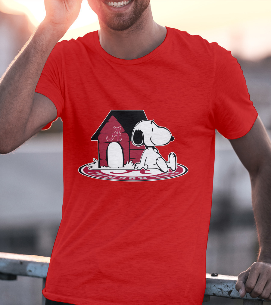 Alabama Crimson Tide Snoopy Now And Forever Fan House T-Shirt