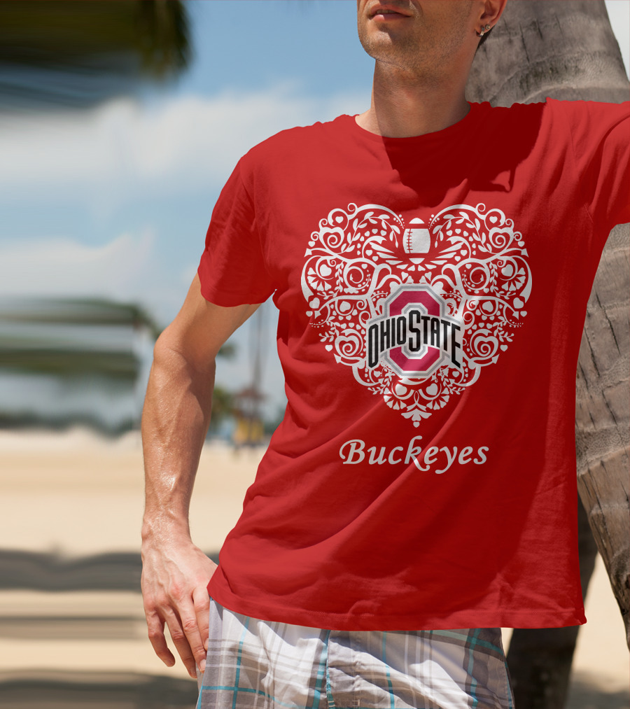 Ohio State Buckeyes Heart T-Shirt